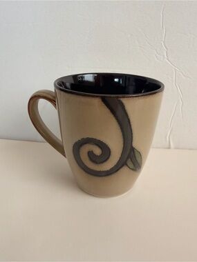 Pfaltzgraff Studio Trellis Gold Stoneware Coffee Mug Tea Cup